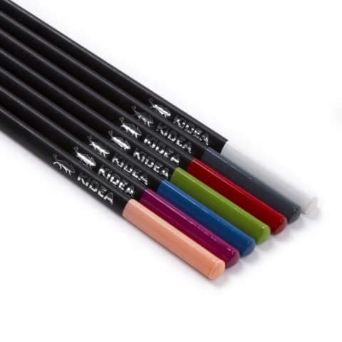 Kredki ołówkowe trójkątne w metalowym pudełku 36 kolorów KIDEA