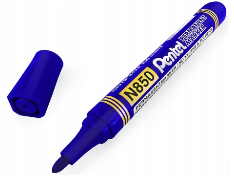 Marker permanentny PENTEL ze okrągłą końcówką N850 niebieski 1 szt