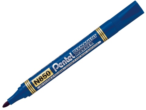 Marker permanentny PENTEL ze okrągłą końcówką N850 niebieski 1 szt