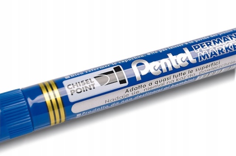 Marker permanentny PENTEL ze ściętą końcówką N860 niebieski 1 szt