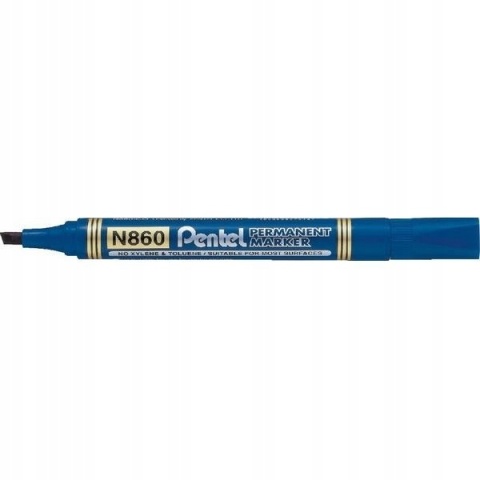 Marker permanentny PENTEL ze ściętą końcówką N860 niebieski 1 szt