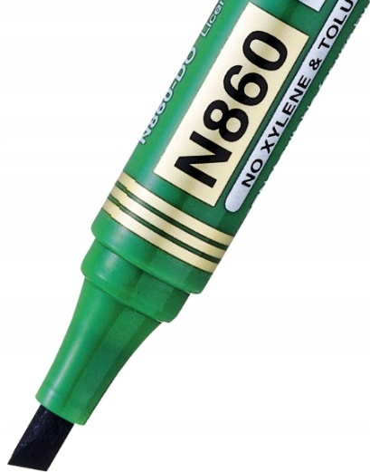 Marker permanentny PENTEL ze ściętą końcówką N860 zielony 1 szt