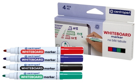 Marker suchościeralny do tablic zestaw 4 kolorów Cenropen
