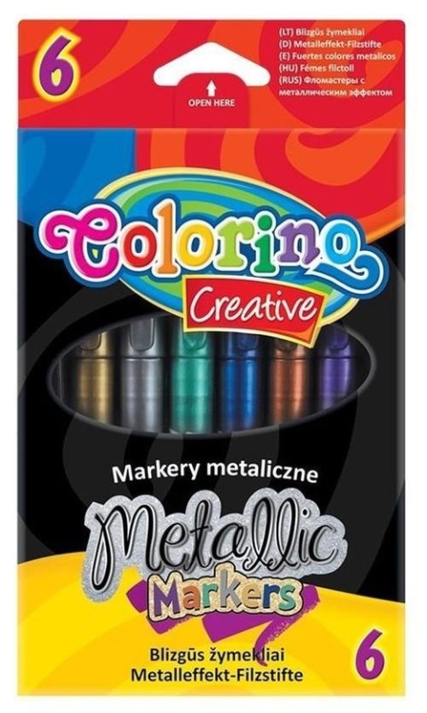 Markery metaliczne mazaki 6 kolorów Colorino