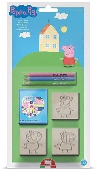 ŚWINKA PEPPA pieczątki kredki