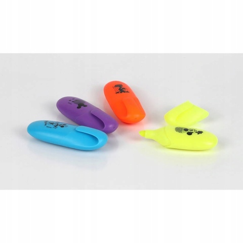 ZAKREŚLACZE MINI marker flamastry 4 kolory Myszka Mickey