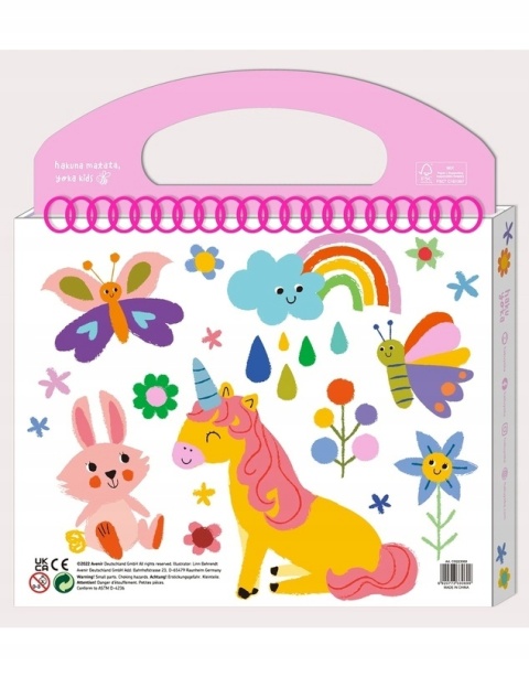 Zestaw kreatywny kredki z wosku pszczelego kolorowanka naklejki Unicorn Zestaw kreatywny kredki z wosku pszczelego kolorowanka naklejki Unicorn
