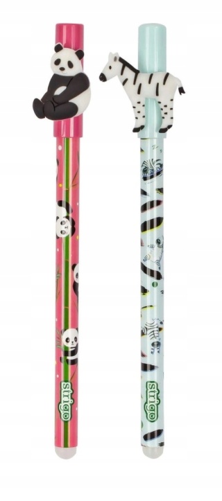 2szt długopis wymazywalny strigo panda zebra ZOO