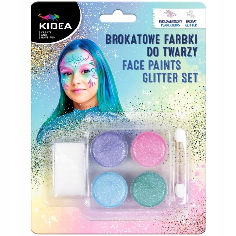Brokatowe farbki do malowania twarzy KIDEA