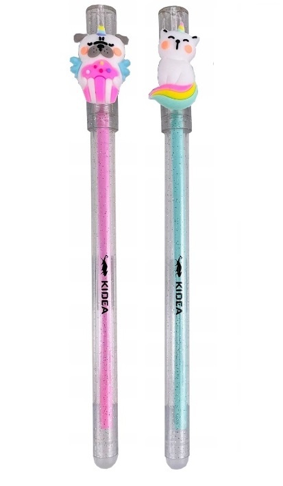 Długopis wymazywalny Kidea miś kot jednorożec 2szt