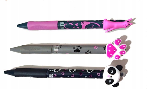Długopis wymazywalny ST.RIGHT PANDA ŁAPKA 3 szt