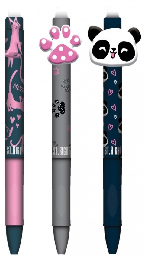 Długopis wymazywalny ST.RIGHT PANDA ŁAPKA 3 szt