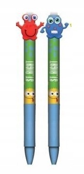 Długopis wymazywalny ergonomiczny UFO kosmici 2szt