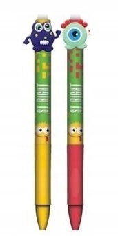 Długopis wymazywalny ergonomiczny potworki 2 szt