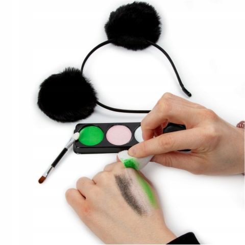 Farbki do malowania twarzy z uszami PANDA