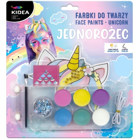 Farbki do twarzy Jednorożec unicorn brokat cekiny