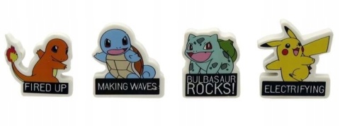 Gumki do ścierania mazania POKEMON 4 SZT