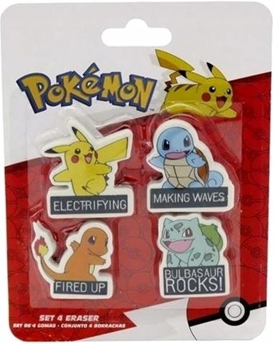 Gumki do ścierania mazania POKEMON 4 SZT