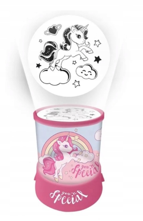 Lampka LED z projektorem UNICORN JEDNOROŻEC Lampka LED z projektorem UNICORN JEDNOROŻEC
