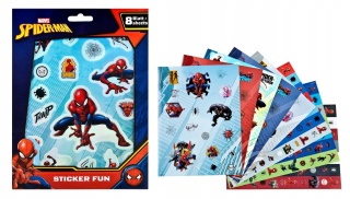 Naklejki zestaw metaliczne SPIDERMAN 330 szt