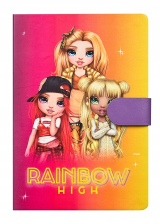 Notatnik pamiętnik zapinany na magnes RAINBOW HIGH