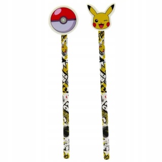 Ołówek z gumką POKEMON PIKACHU POKEBALL 2 szt