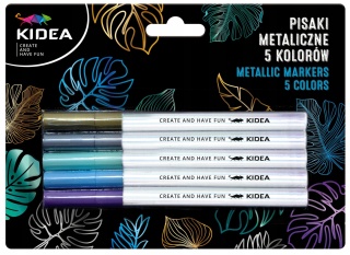 Pisaki metaliczne 5 kolorów KIDEA