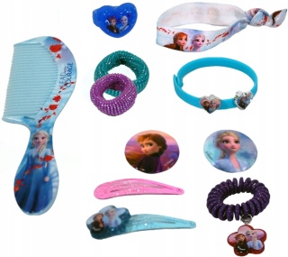 Spinki gumki grzebień do włosów bransoletki FROZEN