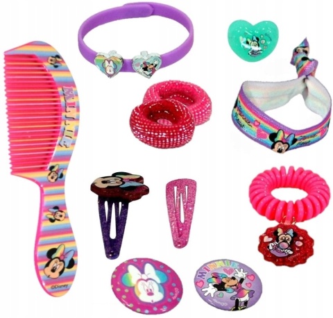 Spinki gumki grzebień do włosów bransoletki MINNIE Spinki gumki grzebień do włosów bransoletki MINNIE