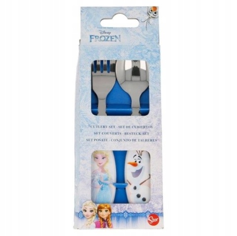 Sztućce metalowe FROZEN KRAINA LODU łyżka widelec