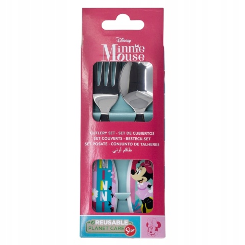 Sztućce metalowe MYSZKA MINNIE łyżka widelec