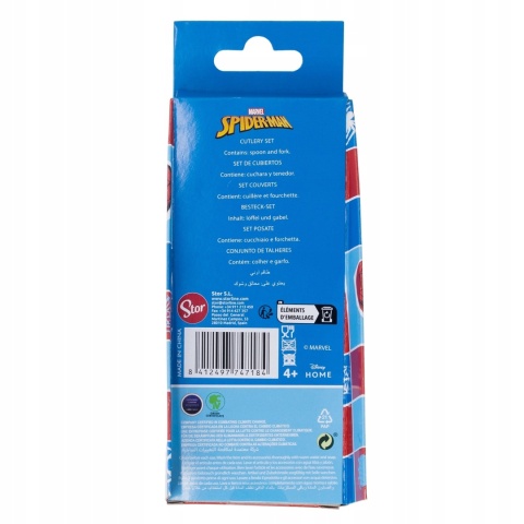 Sztućce metalowe SPIDERMAN łyżka widelec