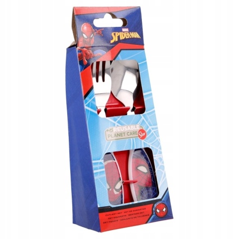 Sztućce metalowe SPIDERMAN łyżka widelec