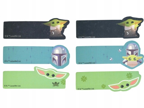 Zakładki indeksujące MANDALORIAN BABY YODA 180szt Zakładki indeksujące MANDALORIAN BABY YODA 180szt