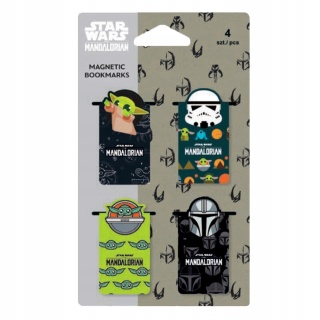 Zakładki magnetyczne do książek MANDALORIAN STAR WARS 4 SZT