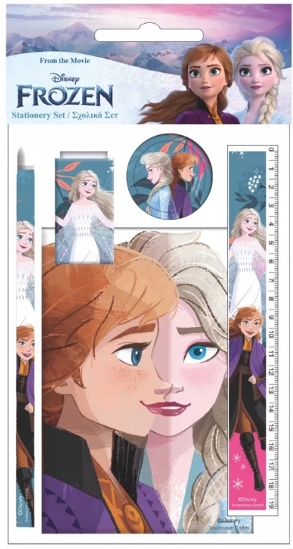 Zestaw szkolny 5el ołówek linijka KRAINA LODU