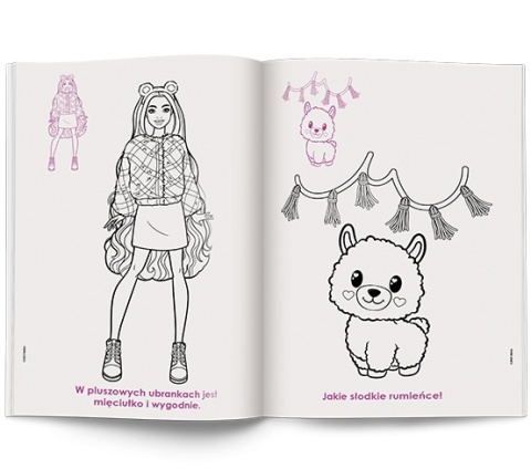 BARBIE Cuties przebrania i kostiumy zwierząt kolorowanka z naklejkami