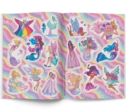Barbie syrenki wróżki kolorowanka z naklejkami