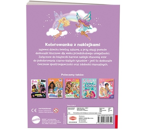 Barbie syrenki wróżki kolorowanka z naklejkami
