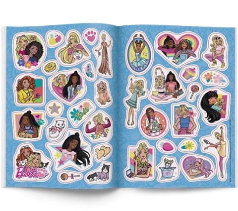 Barbie100 brokatowych naklejek i zadania