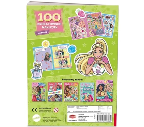 Barbie100 brokatowych naklejek i zadania