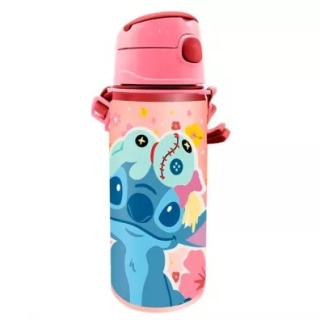 Bidon Stich aluminiowy butelka na wodę z paskiem i adresówką Lilo i Stitch