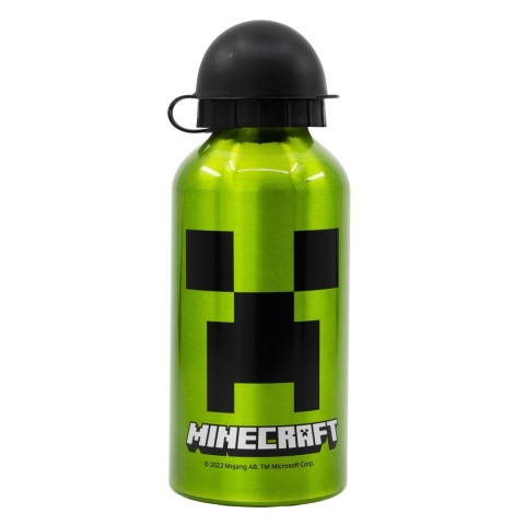 Bidon aluminiowy z ustnikiem na wodę MINECRAFT CREEPER 400ML Bidon aluminiowy z ustnikiem na wodę MINECRAFT CREEPER 400ML