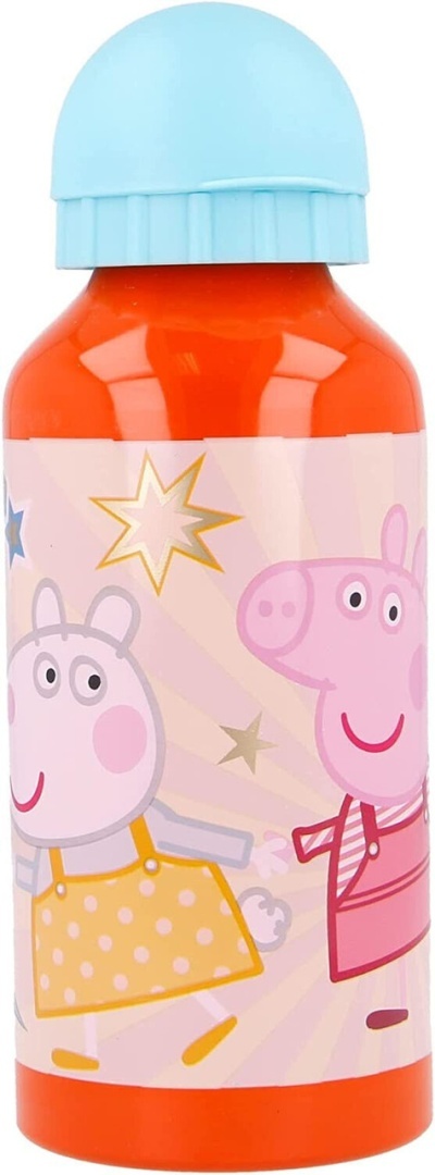 Bidon aluminiowy z ustnikiem na wodę ŚWINKA PEPPA PIG 400ml
