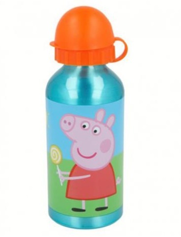 Bidon aluminiowy z ustnikiem na wodę ŚWINKA PEPPA PIG 400 ml