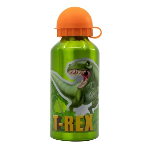 Bidon aluminiowy z ustnikiem na wodę dinozaury T-REX 400 ml