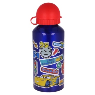 Bidon aluminiowy z ustnikiem na wodę AUTA Zygzak McQueen 400 ml