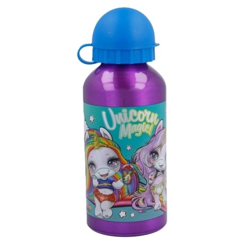 Bidon aluminiowy z ustnikiem na wodę JEDNOROŻEC Poopsie 400ml