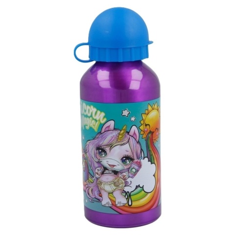 Bidon aluminiowy z ustnikiem na wodę JEDNOROŻEC Poopsie 400ml