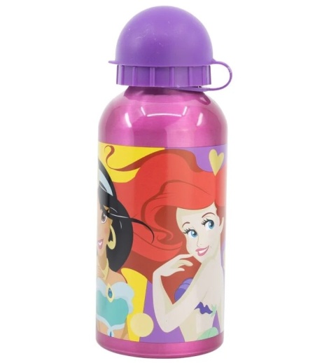 Bidon aluminiowy z ustnikiem na wodę KSIĘŻNICZKI DISNEY 400 ml
